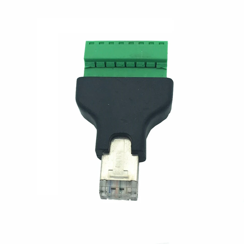 

RJ45 Plug to AV 8 Pin Screw Terminal Adapter Block ADAPTER Converter
