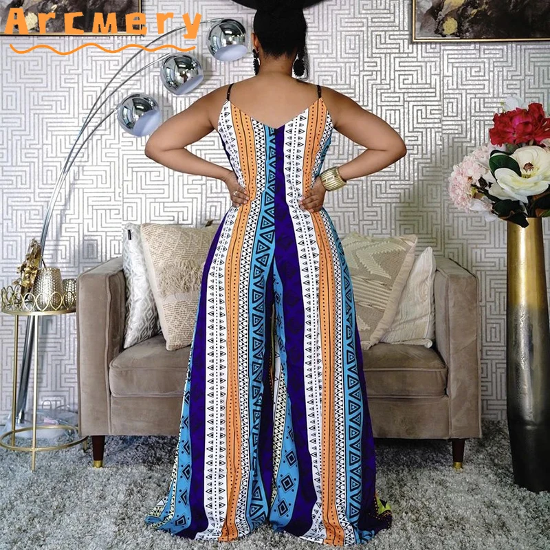 

Spaghetti Strap Loose Jumpsuit Vintage Wide Leg Pants Overalls