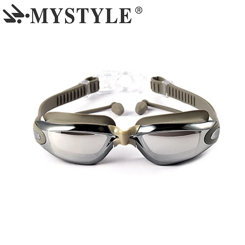 MYSTYLE, диоптрийные очки для плавания для мужчин и женщин, очки для плавания в бассейне, профессиональные, для взрослых, спортивные очки, покрытие, водонепроницаемые, анти-туман, УФ