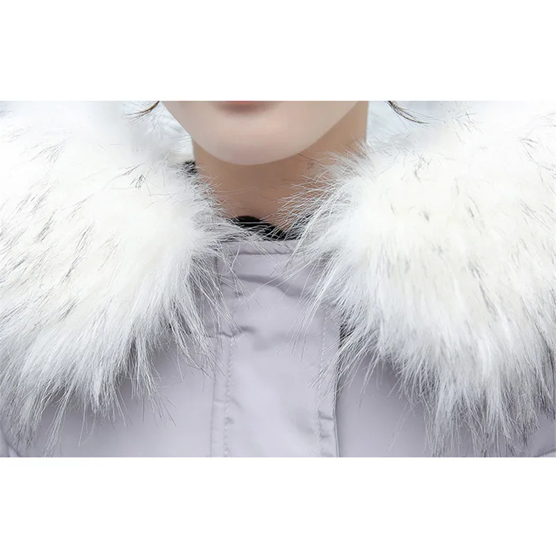 

Winter coat women gray S-2XL plus size white fur hooded parkas 2020 new Korean fashion slim black warmth anti cold jackets JD927