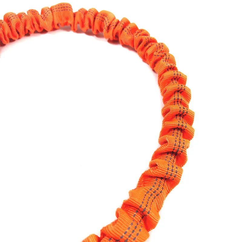 Поводок для большой собаки с двойной ручкой эластичный буфер Светоотражающий