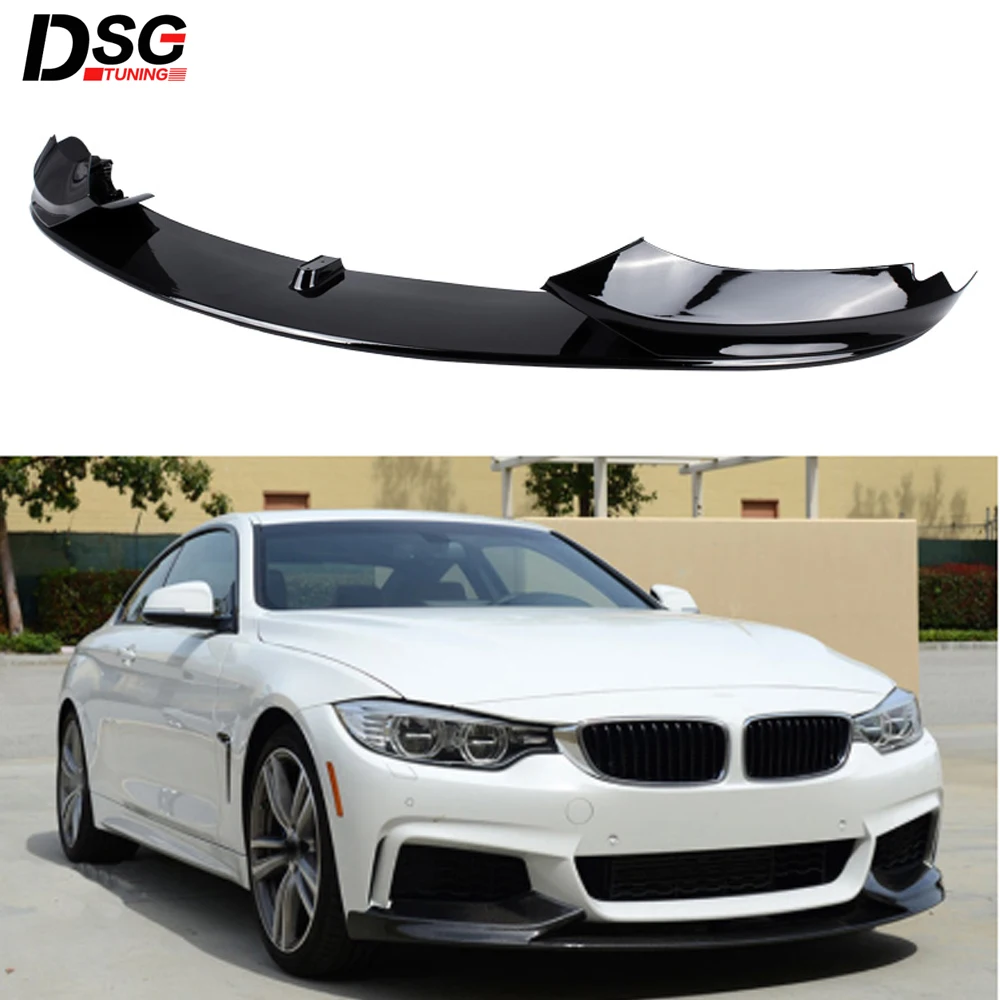 PP Черная передняя губка для BMW 4 серии F32 F33 F36 M Спортивная модель 2013