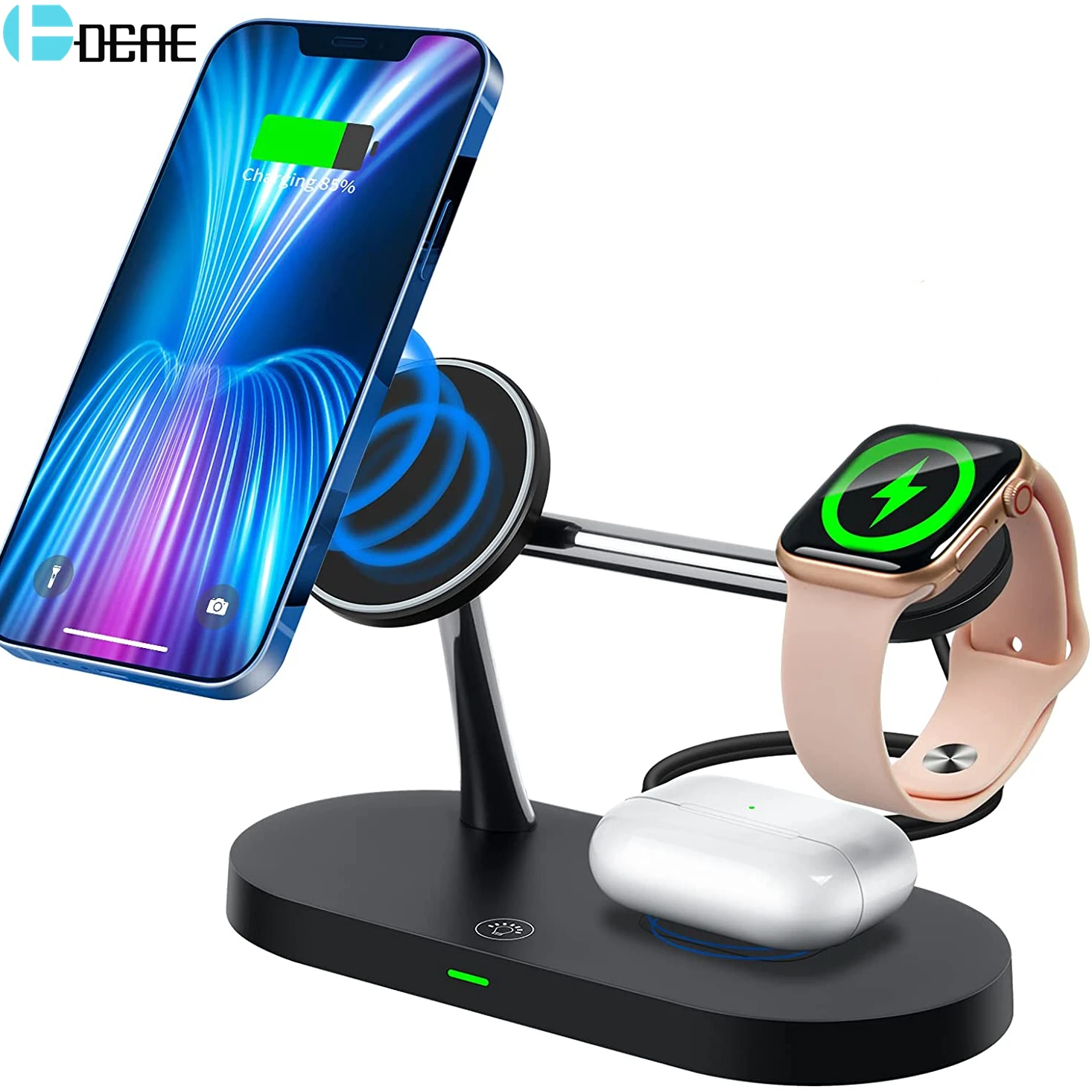 

4 in 1 Magnetic Wireless Charger for iPhone 13 12 Pro Max Mini Chargers For Apple Watch 7 Airpods Pro 15W Fast Charging Station