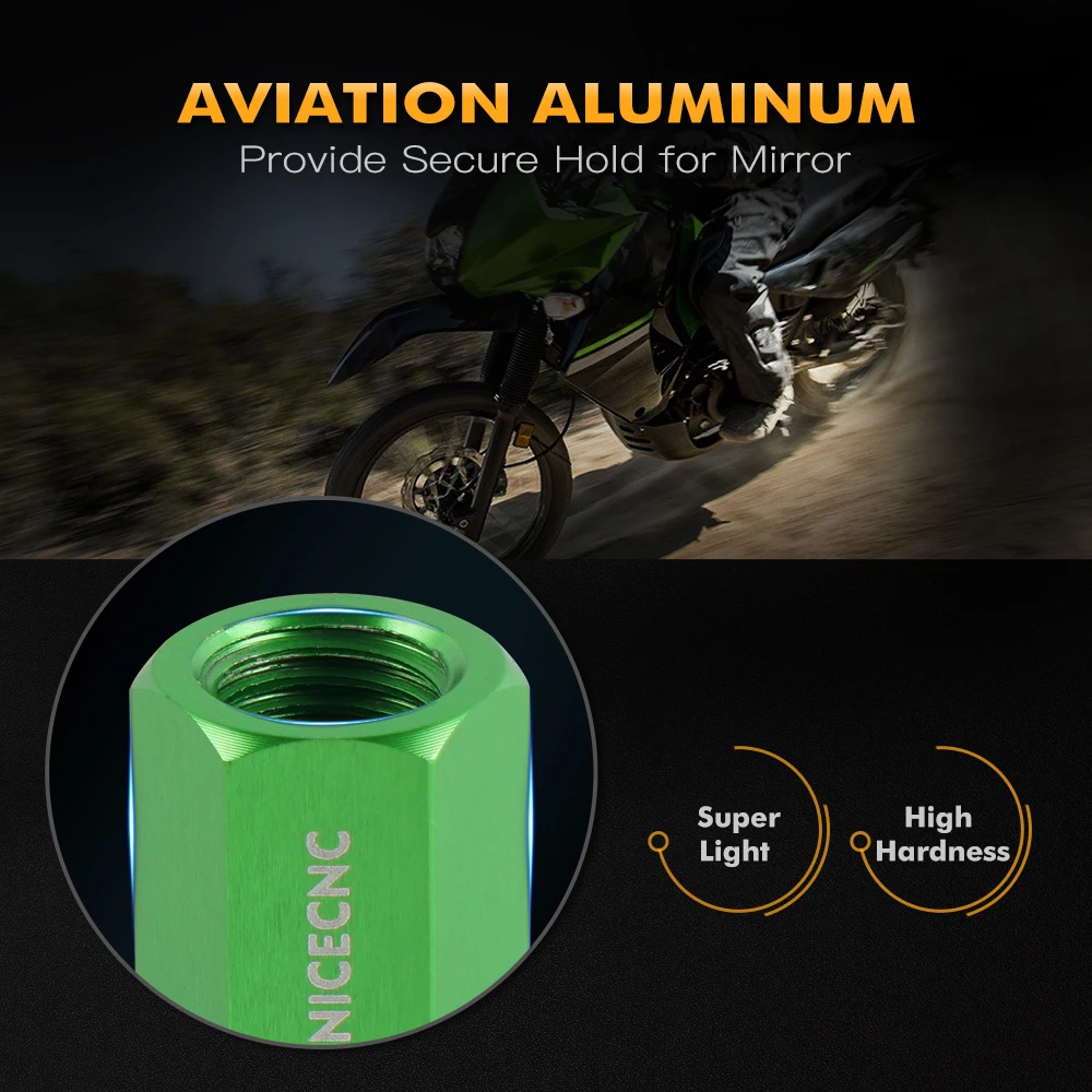 Удлинительные болты для боковых зеркал Kawasaki KLR650 2008-2023 2022 2021 KLR 650 20 мм - купить по