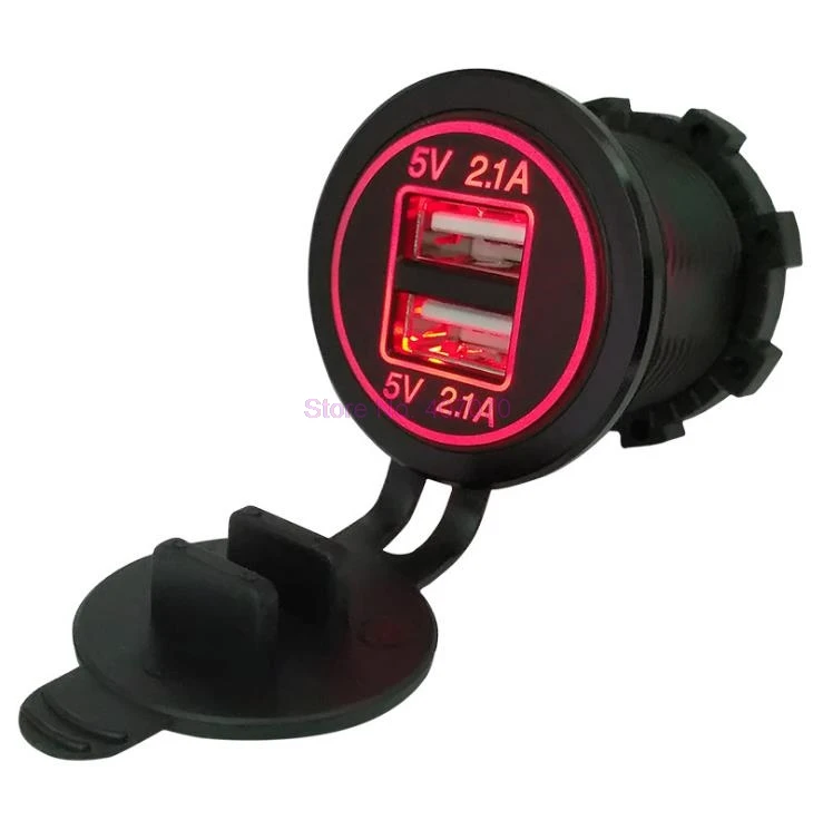 DHL или Fedex 200 шт Новый DC 12 V/24 V двойной порт автомобильное USB зарядное устройство 4.2A