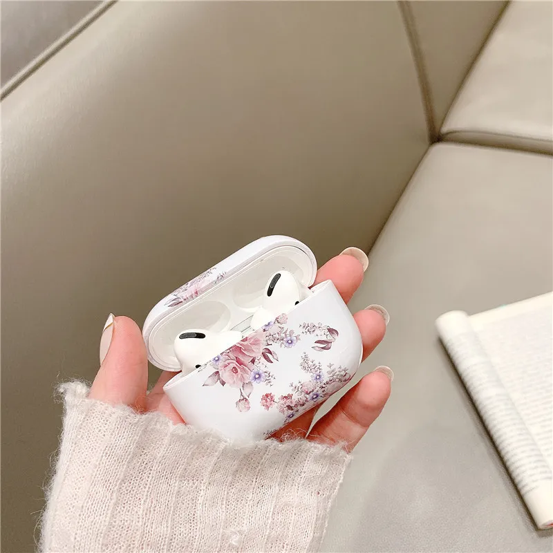 

Art Flower Earphone Case For Apple Airpods 2 1 Air Pods Cases Cute Colorful Vintage Floral Cover For AirPod Pro Protector Shell