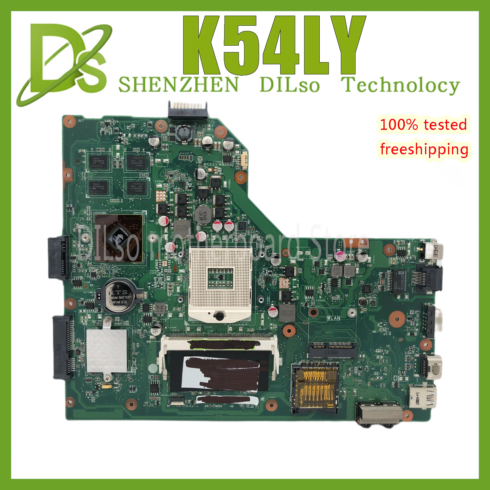 Enlarge KEFU K54LY For ASUS K54LY X54H K54HR X84H AK54C K54L Laptop Motherboard K54LY Mainboard HD6470M 1GB  Test Motherboard