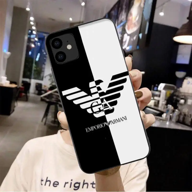 

Trendy Italian EA7 Design-Armanies Phone Case For Iphone 6 6s 7 8 Plus XR X XS XSmax 11 12 Pro Mini Max