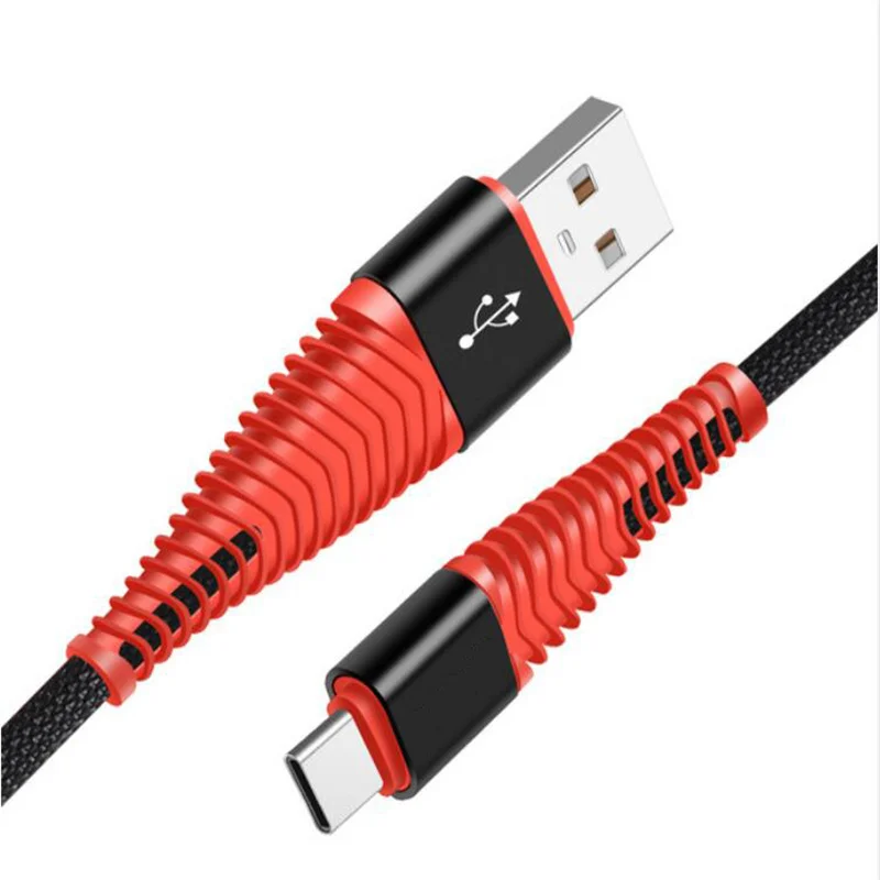 Кабель USB type-C для samsung S9 S8, кабель для быстрой зарядки для huawei P20 30, Xiaomi 8, 9, Redmi Note 4, 5, usb-кабель для зарядного устройства, кабели для передачи данных - Цвет: Black For Type C