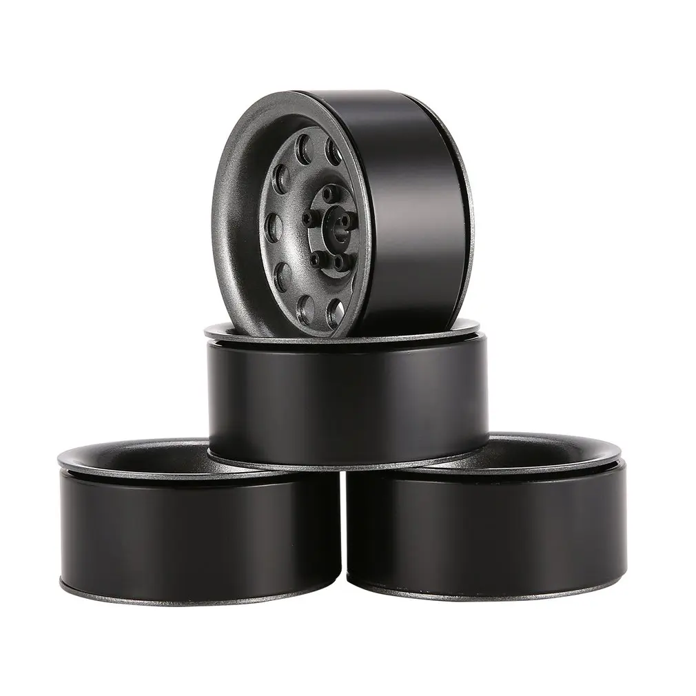 4 шт., металлические обода колеса 2,2 дюйма для радиоуправляемого гусеничного станка 1/10 Axial SCX10 RR10 90053 AX10 Wraith 90056 90045 90048