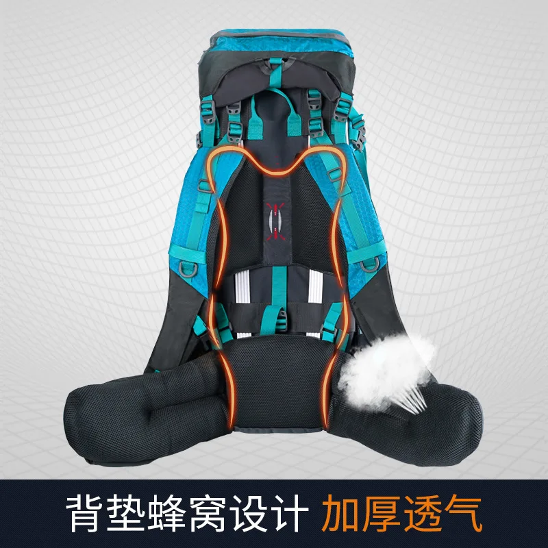 Hewolf 65L рюкзак для кемпинга большой емкости Скандинавская походная сумка из алюминиевого сплава Регулируемый CR рюкзак системы высокой нагрузки