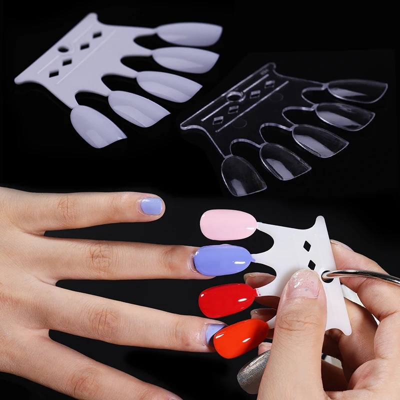 10 шт Поддельные кончики для нейл-арта круглой формы цветные карточки практики