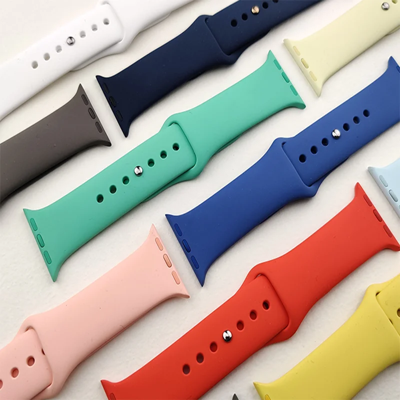 

Rubber Correa Strap For Apple Watch band 44mm 40mm wristband pulseira smart iWatch 38mm 42mm serie 5 4 3 6 bracelet Accessories