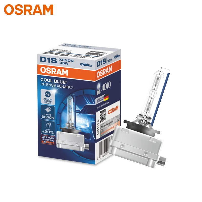 OSRAM D1S 66140CBI Xenon HID Cool Blue Intense 12V 35W Ксеноновые фары для автомобиля 5500K Экстра синий белый свет авто Оригинальная лампа, 1x
