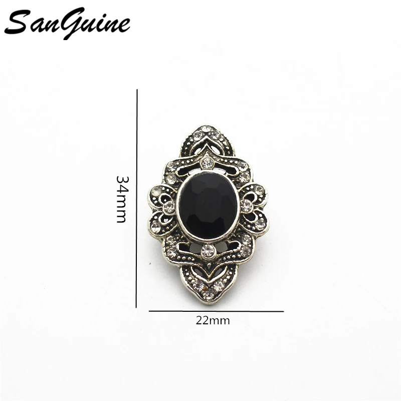 Горячая продажа Кнопка со стразами подвески оснастки сплав для браслеты