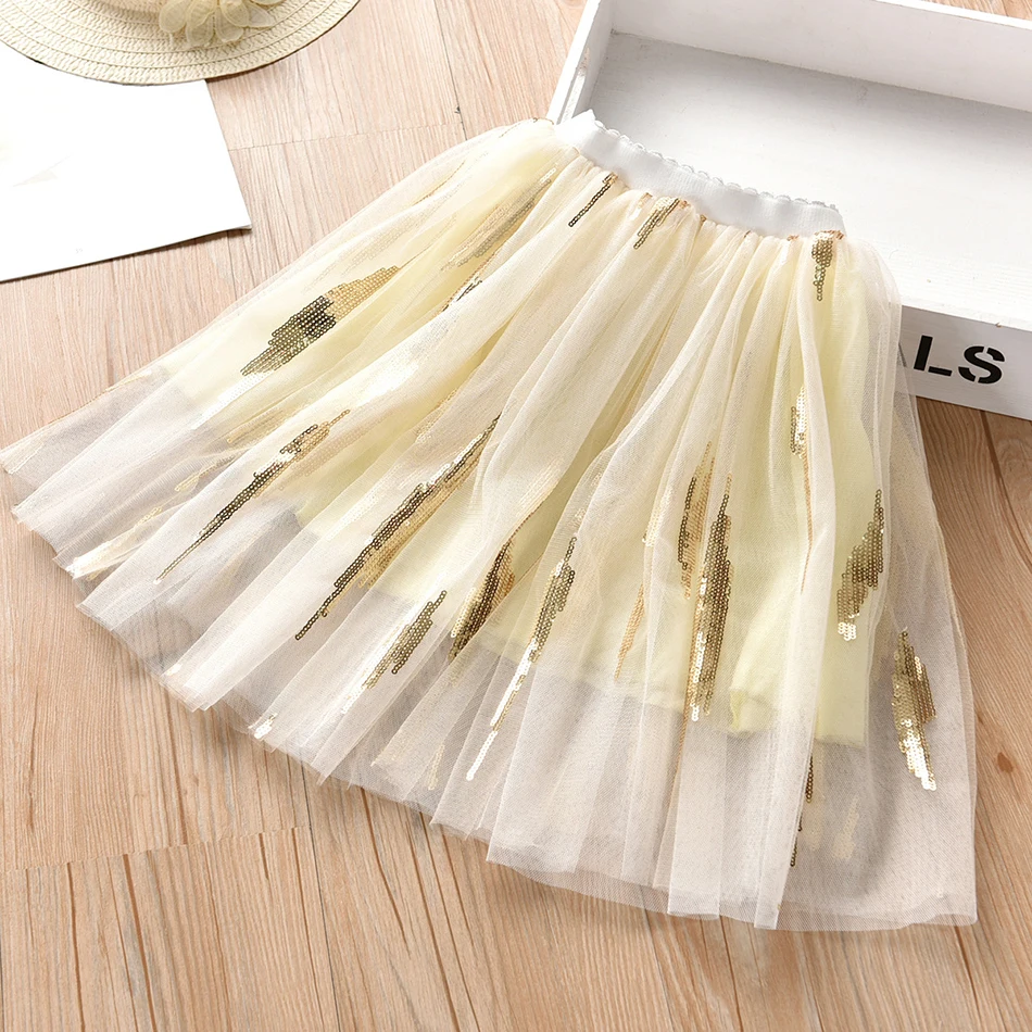 Модная детская танцевальная юбка-пачка для девочек Тюлевая юбка с блестками