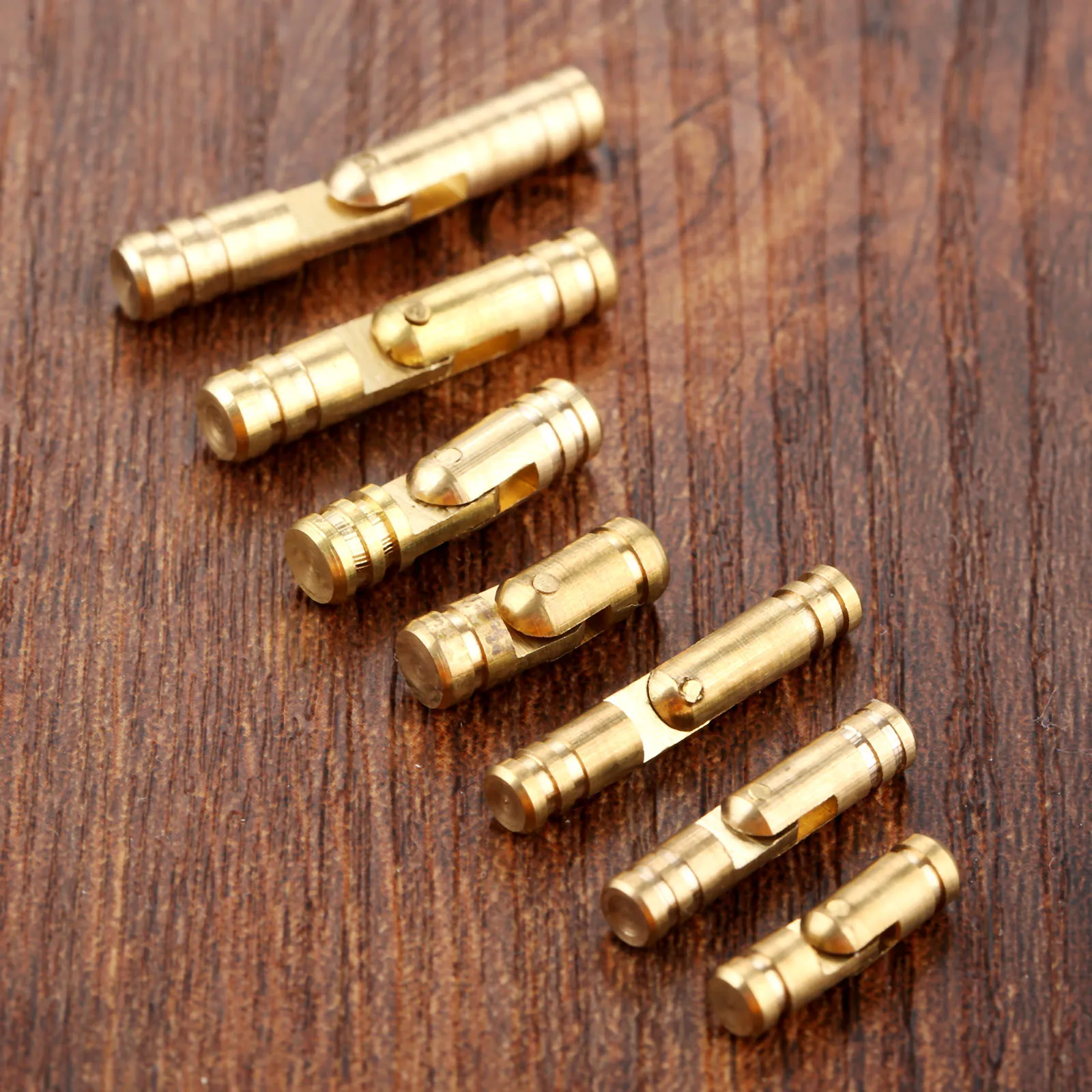 Цилиндрические скрытые Петля бочонок из латуни и меди 4 шт. Магнитные деревянные