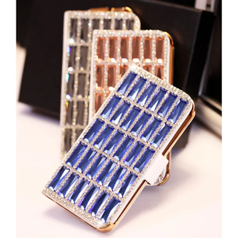 Блестящий кожаный чехол бумажник с кристаллами и бриллиантами для Iphone 11 Pro XS Max XR X