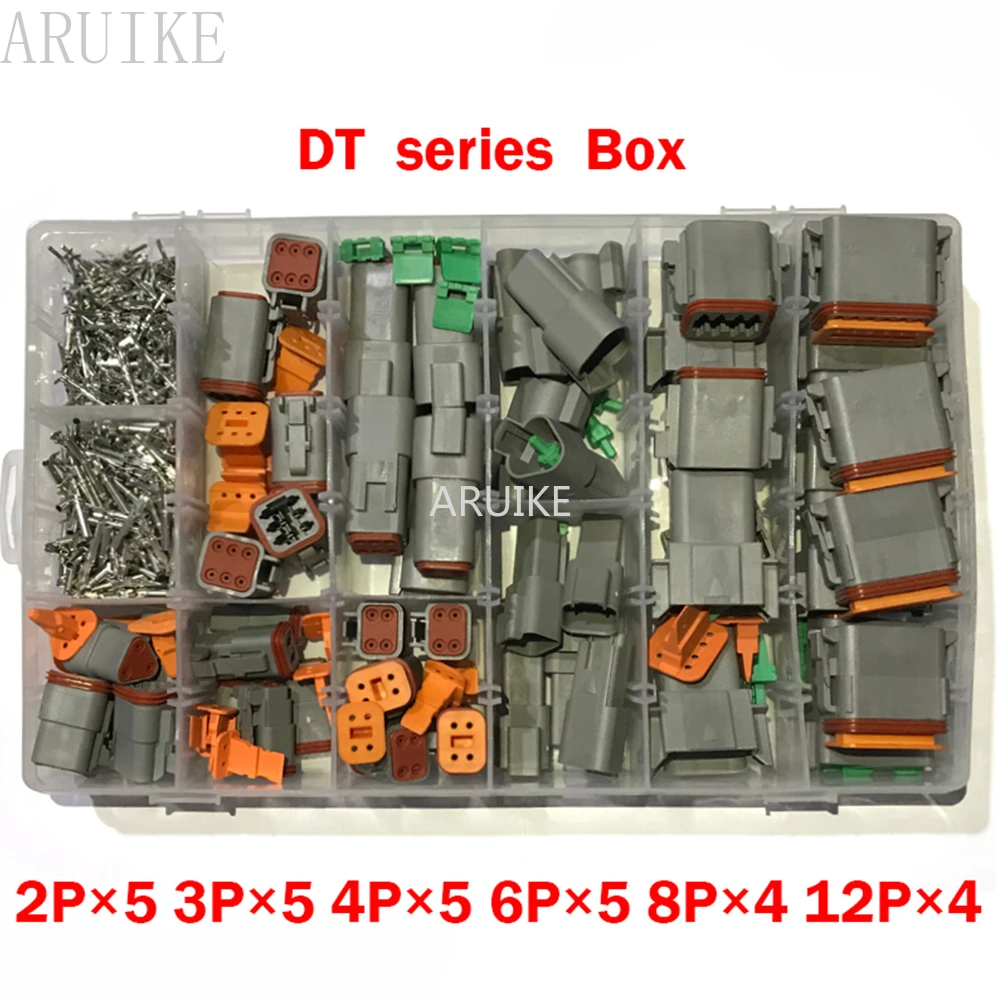 

366 Pcs Deutsch DT Auto Waterproof Electrical Wire Connector Plug Kits DT06-2S 3S 4S 6S 8S 12S/DT04-2P 3P 4P 6P 8P 12P