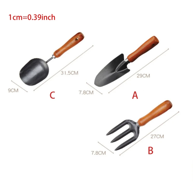 

Gardening Tools Gardening Tools Wooden Handle Stainless Steel Plant Tools Trowel Fork Rake Mini Gardening Accessorie