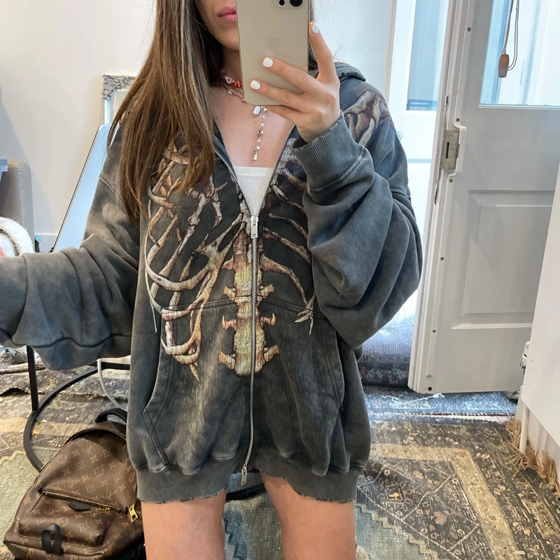 Женский кардиган с капюшоном свитер длинными рукавами и карманами в стиле ретро