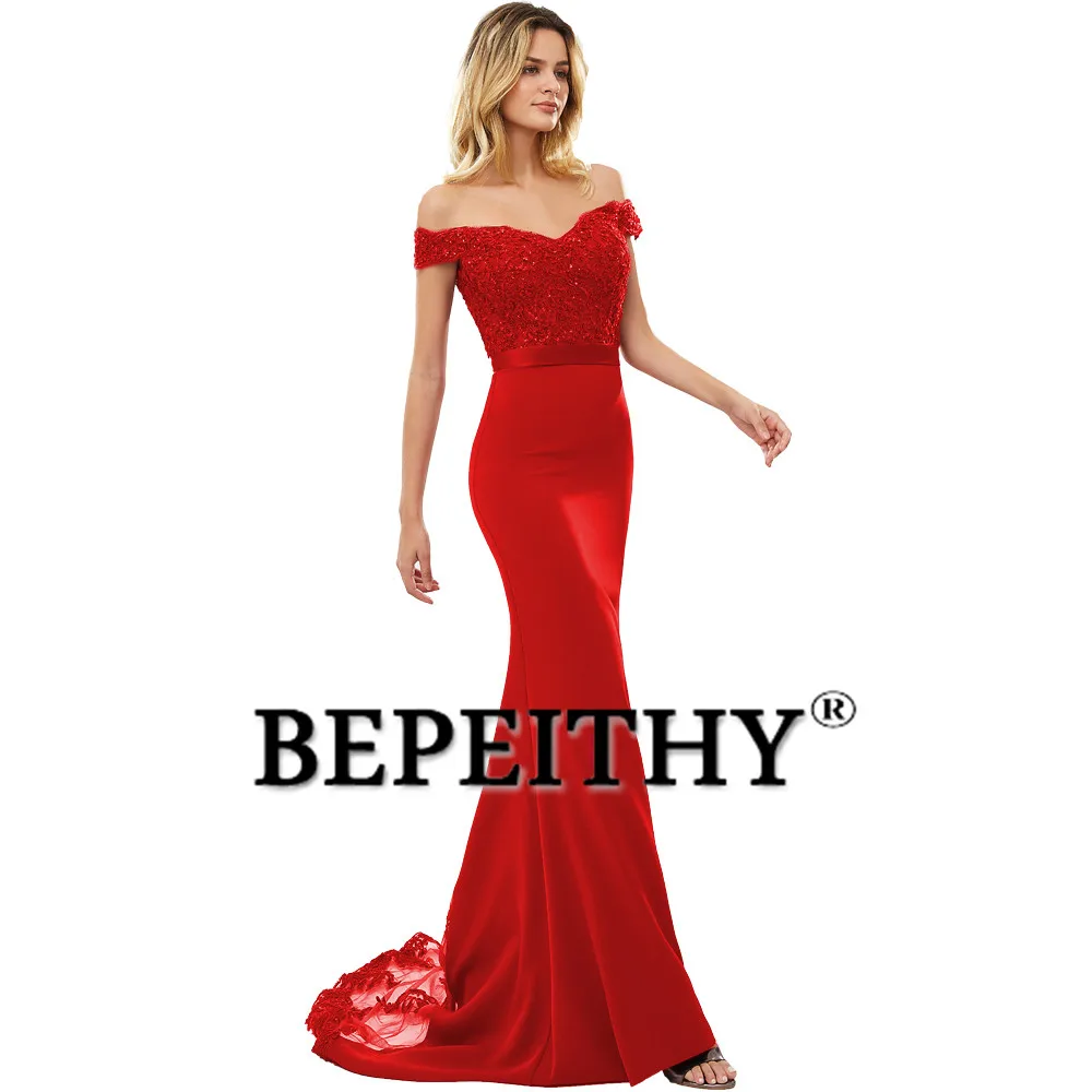 BEPEITHY Robe De Soiree Русалка бургундское длинное вечернее платье вечерние элегантные vestido de festa длинное платье для выпускного вечера с поясом
