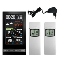 Wireless Weather Station 3 Channel Outdoor Digital Thermometer mmHg Barometer Hygrometer Weather Forecast Alarm Clock Dew Point