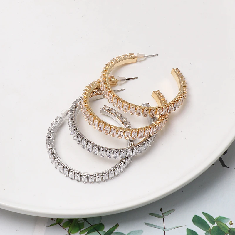 Модные серьги кольца для женщин и девочек уникальные большие круглые с