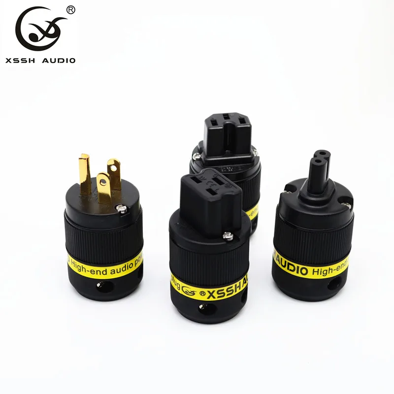 XSSH Hi-Fi разъем из чистой меди с родиевым покрытием штепсельная вилка европейского