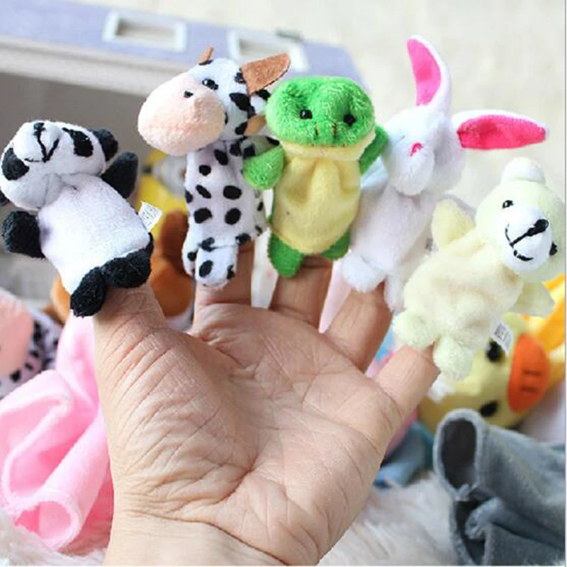 5 шт. плюшевых мягких пальчиковых кукол на руках детские куклы