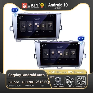 Автомагнитола EKIY, 2 din, IPS DSP, Android 10, GPS, стерео, DVD, для Toyota Prius LHD, RHD 2009-2013