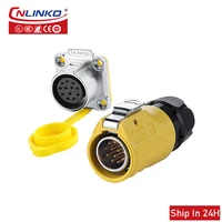 cnlinko lp20 waterproof 12pin signal outdoor industrial electrical equipment stage light connector plug socket adapter