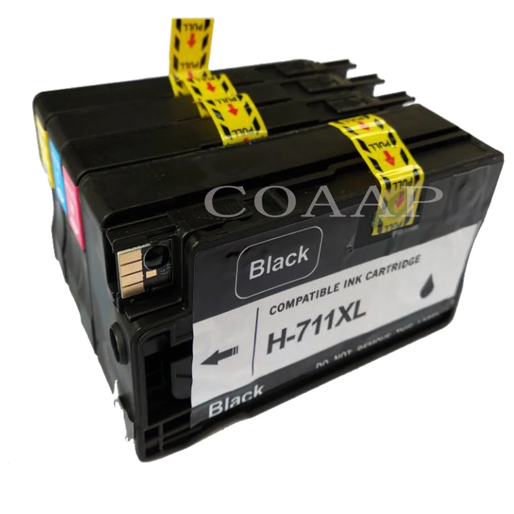 8pk compatible hp 711 xl cz133a replacements ink cartridges for hp designjet t520 t120 printer full ink for hp711 free global shipping