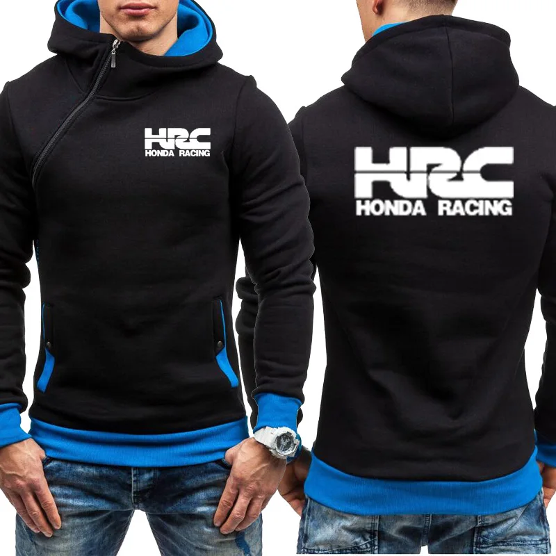 

Men Hoodies HRC race motorcycle Car Logo Print Casual Hip Hop Harajuku Long Sleeve Fleece warm Mens zipper Jacket Sweatshirts