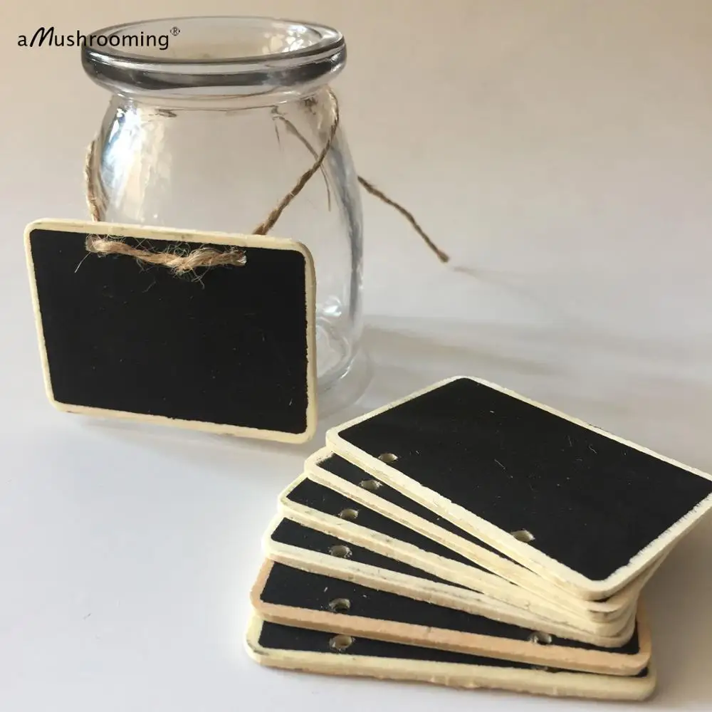 Набор из 10 шт. мини подвесная меловая доска теги Коттедж Chic посылка украшение