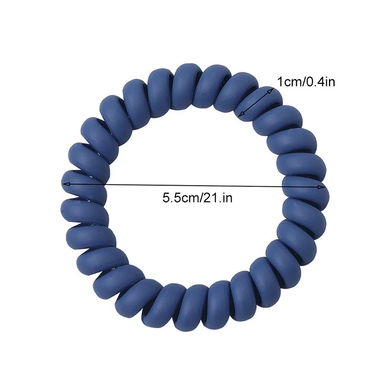 

Frosted Matte Hair Ring Telephone Wire Line Rubber Bands Telephone Cord Seamless Hair Rope Transparent Matte Ponytail Holder