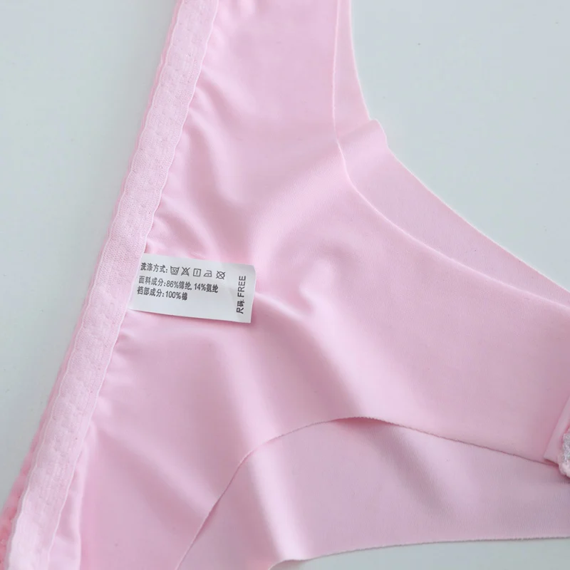 

Seamless Panties Sexy Women Lingerie Thong Female Cotton One-piece Ultra-thin Ice Silk Panties Solid Color Low Waist G-String 9