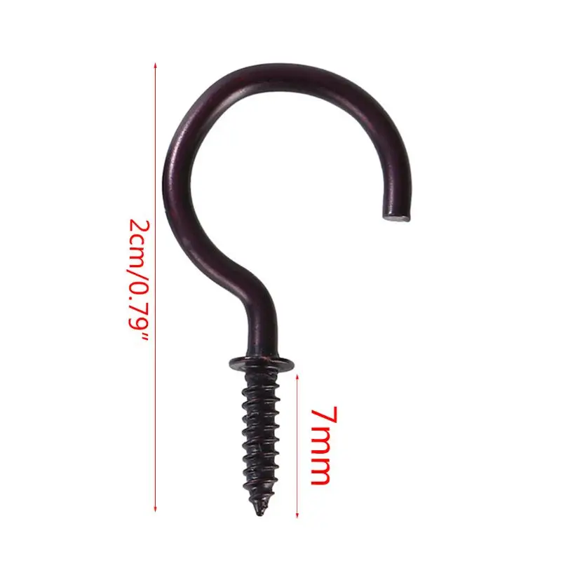 

18PCS Iron Metal Hanging Hooks Durable Easy Installation Hanger Tools for Kitchen Bathroom Towel Mug Holder Accessories