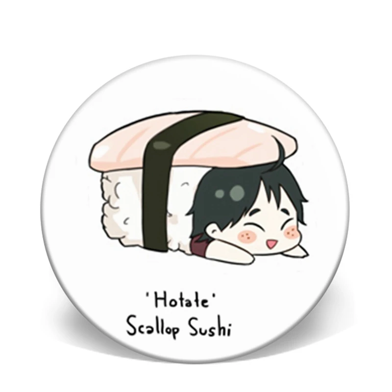 

Japanese Manga Haikyuu!! Brooches School Volleyball Syouyou Kageyama Boys Glass Picture Cool Hat Pins Anime Badge