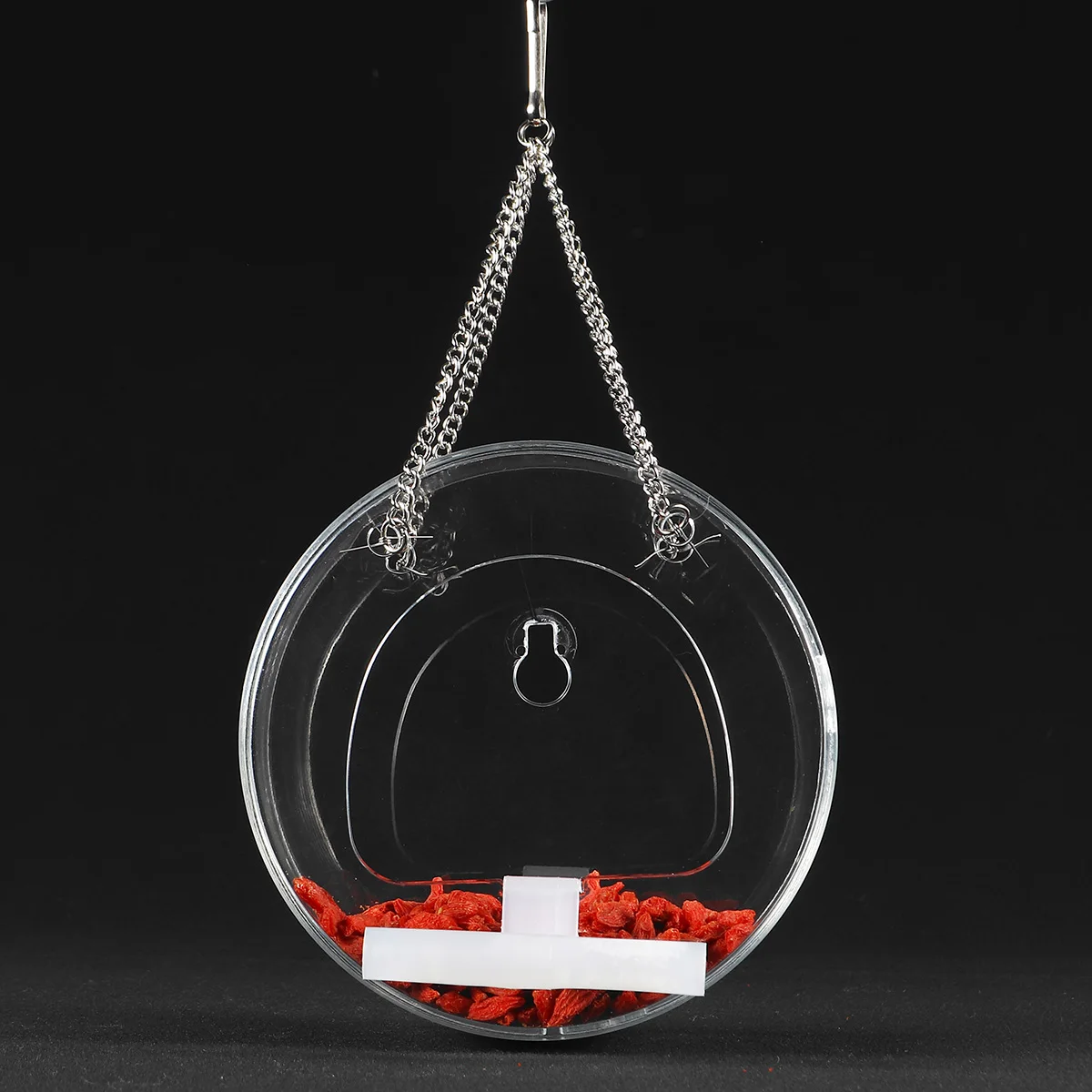 Акриловая кормушка для птиц прозрачная Водонепроницаемая круглая коробка еды