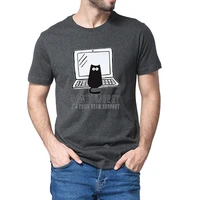 dont worry im from tech support technical tech support cat on computer funny mens 100 cotton novelty t shirt unisex humor