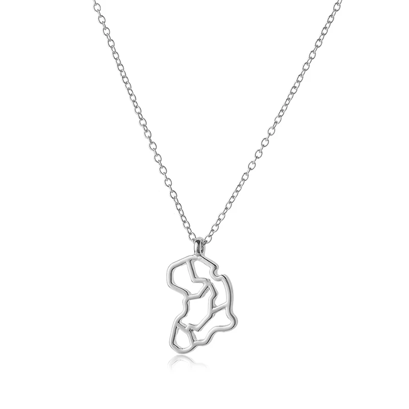 Цепочка с подвеской в виде карты африканского региона 1 шт. | Украшения и