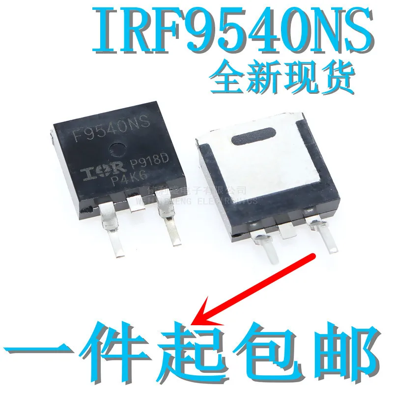 10 шт./лот новый лист-паста IRF9540NS IRF9540S 23A/100V F9540NS TO-263 | Электронные компоненты и