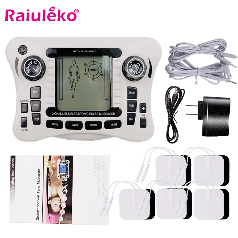 

TENS UNIT/Dual channel output TENS EMS pain relief/Electrical nerve muscle stimulator/Digital therapy massager/Physiotherapy