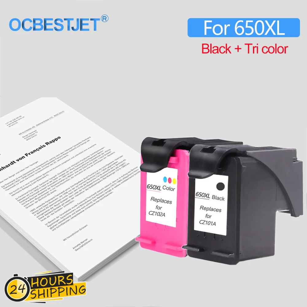 

650 Repleacement Ink Cartridge Compatible For HP 650XL HP650 For HP Deskjet 1015 1515 2515 2545 2645 3515 4645 Printer
