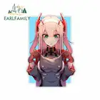 EARLFAMILY 13 см x 8,6 см для Darling In The FranXXX Zero Two автомобильные стикеры аниме устойчивая к царапинам наклейка на багажник мультяшная графика на багажник