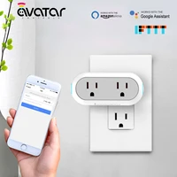 avatarcontrols smart wifi plug 2 in 1 with timmer function work with alexagoogle assistant voice control appremote