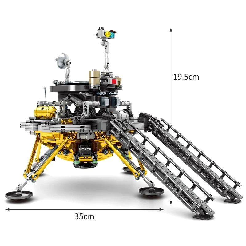 

Sembo City High-tech Lunar Lander Space Rocket Building Blocks Creator Airship Car Model Cosmonaut Figures Bricks Toys for Kids