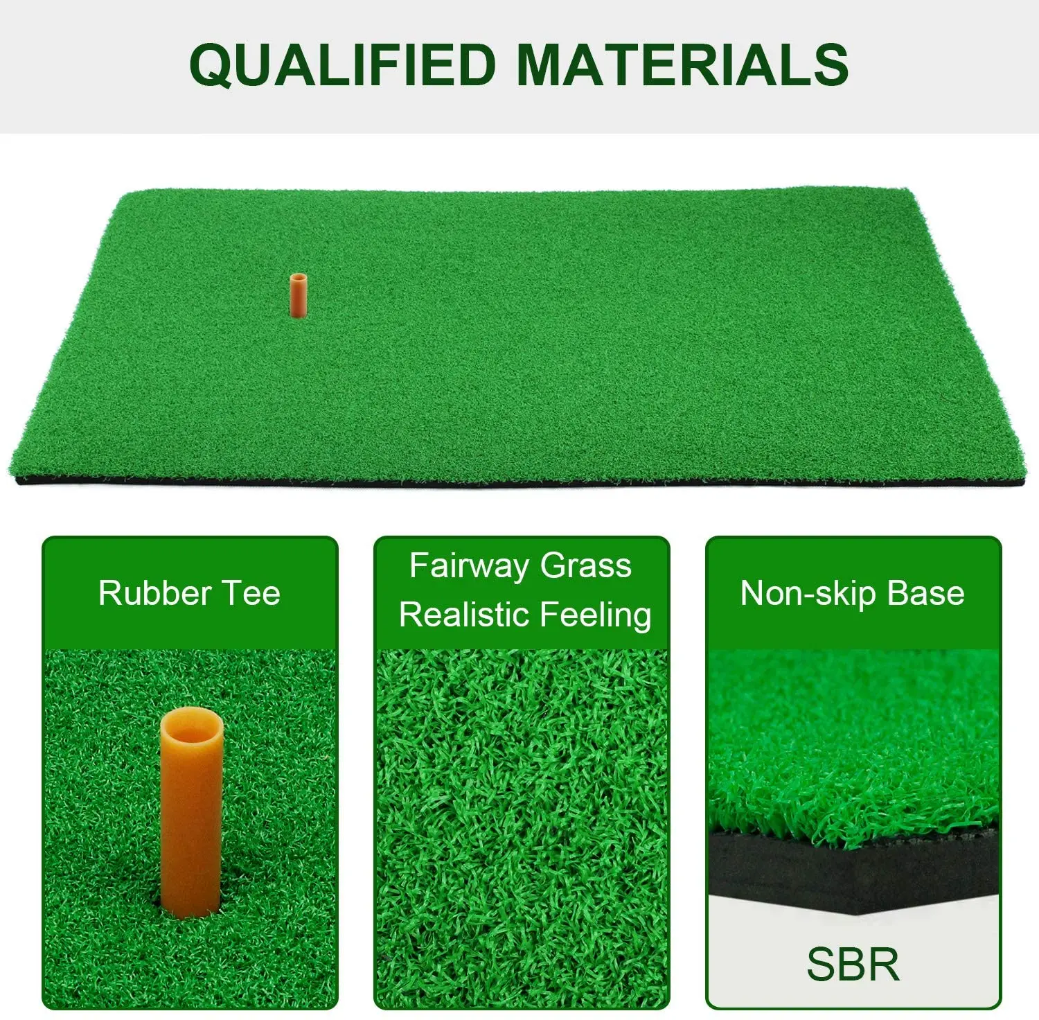 12”x 24” Golf Practice Hitting Mat With Tee Balls Pad for Indoor Backyard Chipping Driving Range Target Swing Aids | Спорт и