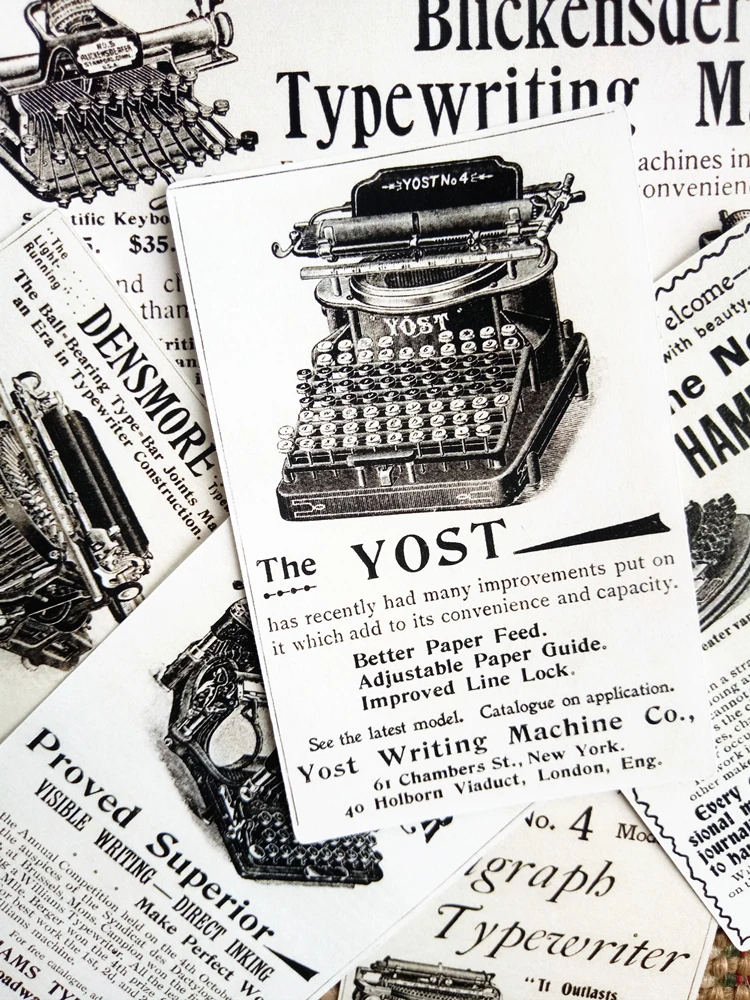 13 шт Ретро наклейки на машинку ПЕЧАТНАЯ МАШИНКА рекламный плакат для Diy дневник